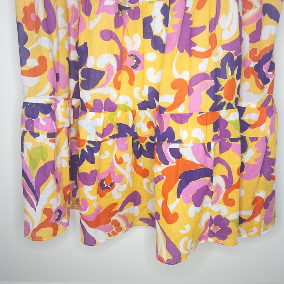 J. Crew Collection Ruffle-Sleeve Midi Dress in Curly Floral Pattern - Picture 7 of 14